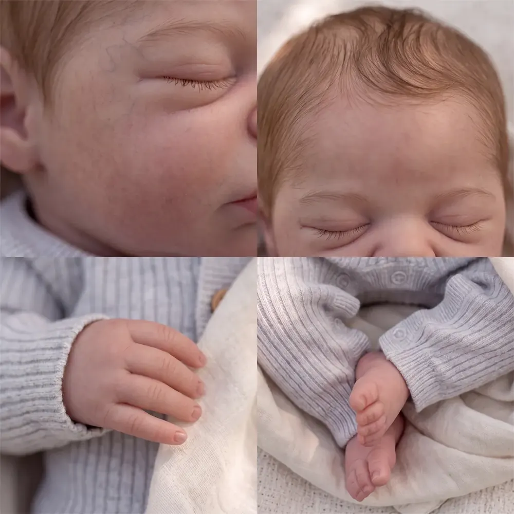 Full Body Silicone Doll 12"/16" Newborn Baby with Realistic Baby Face – Nia, photograph 4