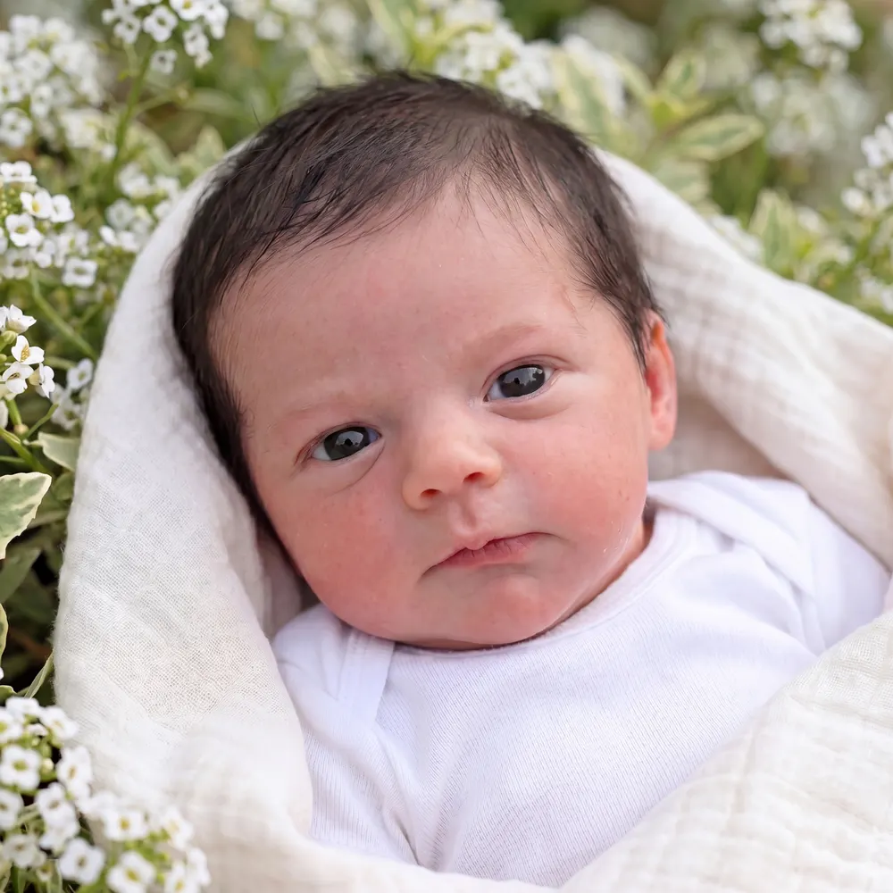 Full Body Silicone Reborn Baby Doll 12"/16" Lifelike Boy, White Romper, Wynne