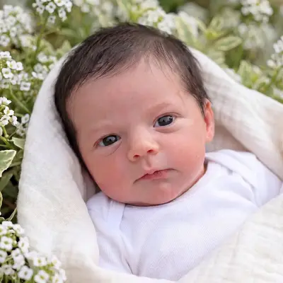 Full Body Silicone Reborn Baby Doll 12"/16" Lifelike Boy, White Romper, Wynne