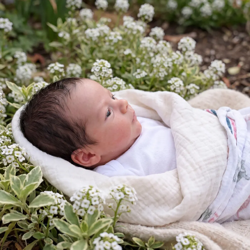 Full Body Silicone Reborn Baby Doll 12"/16" Lifelike Boy, White Romper, Wynne, photograph 3