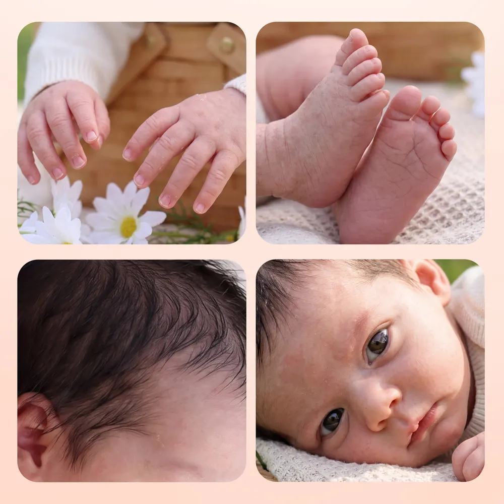 Full Body Silicone Reborn Baby Doll 12"/16" Lifelike Boy – Wynne, photograph 4