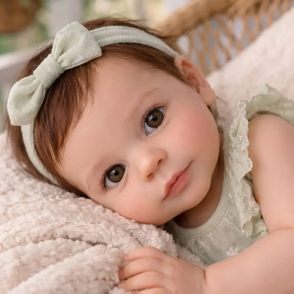 Heartbeat & Breath Reborn Baby Doll 17" Girl with Soft Body - Farrah, photograph 2