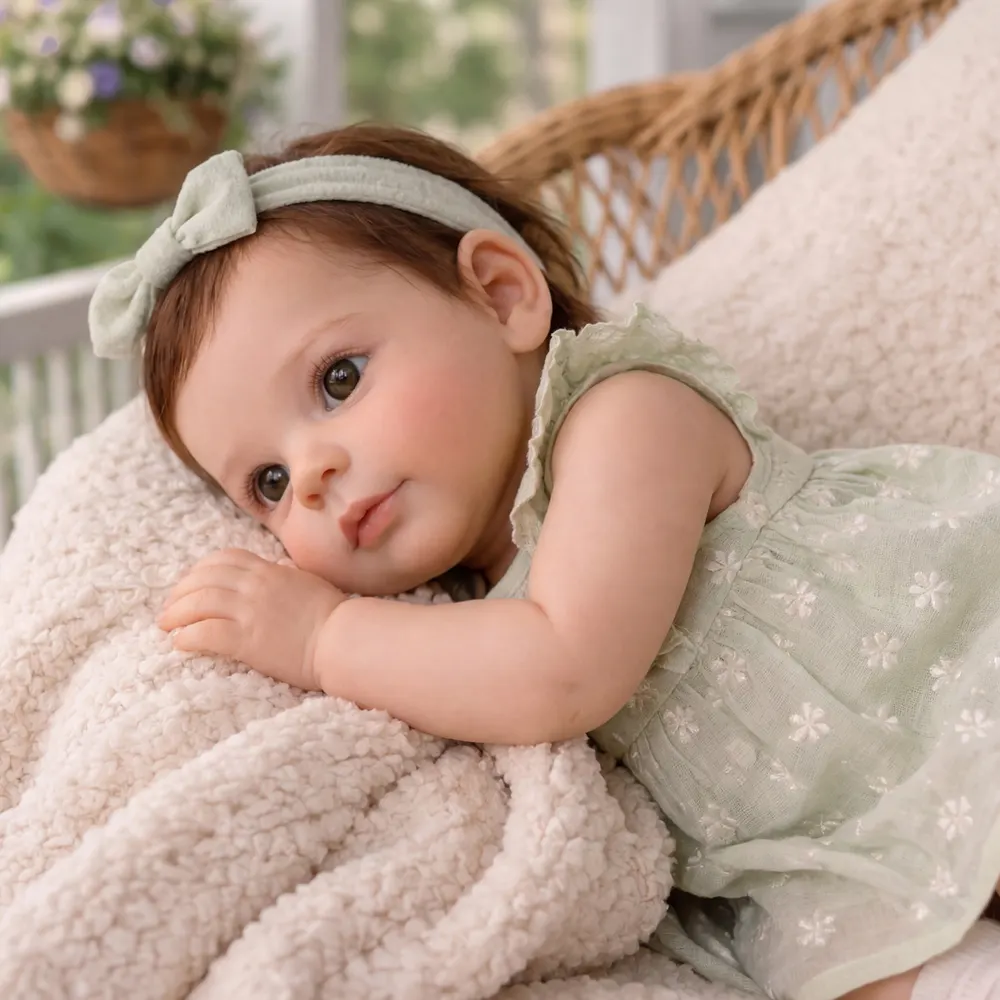 Heartbeat & Breath Reborn Baby Doll 17" Girl with Soft Body - Farrah, photograph 3
