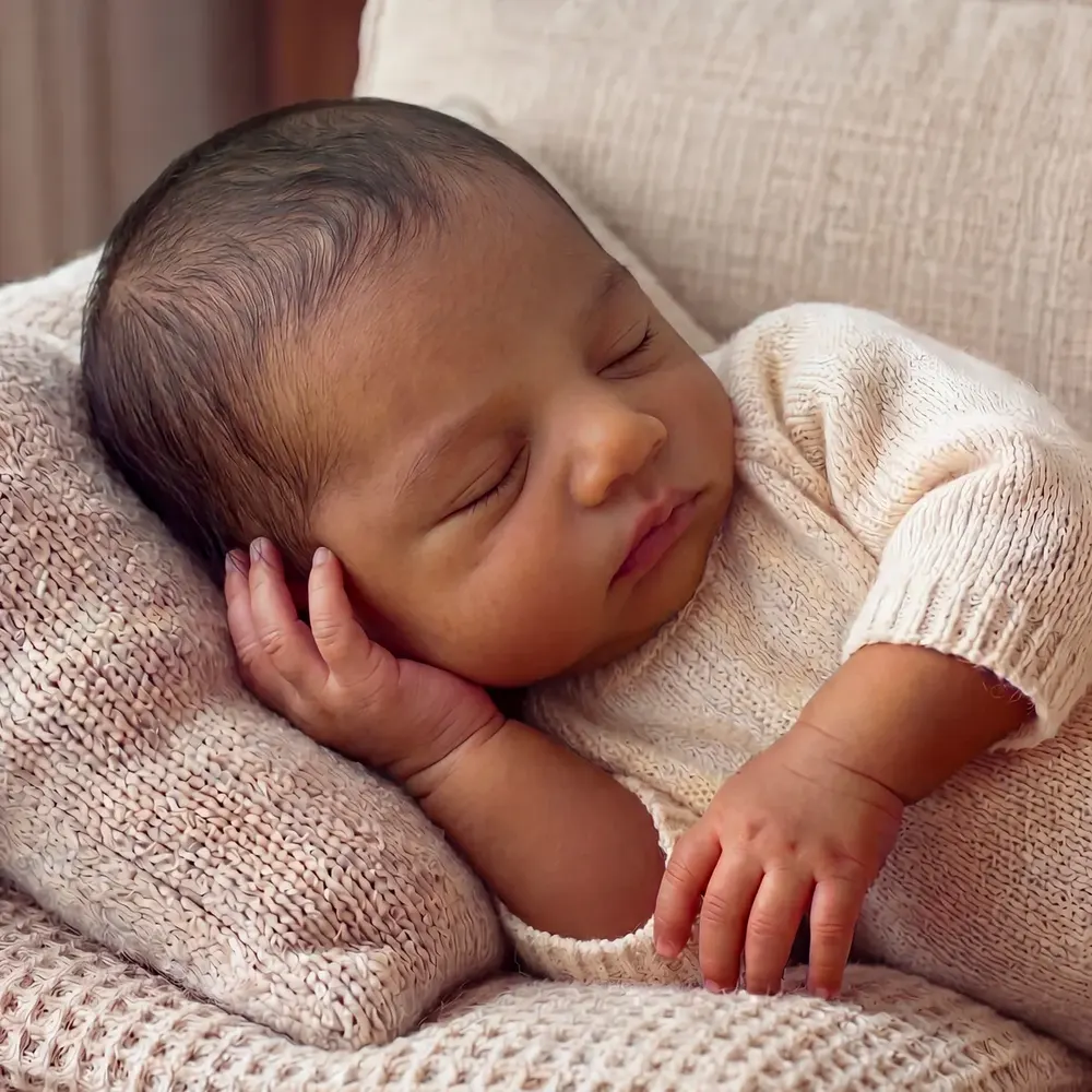 Miles 12"/16" African American Reborn Baby Doll, photograph 3