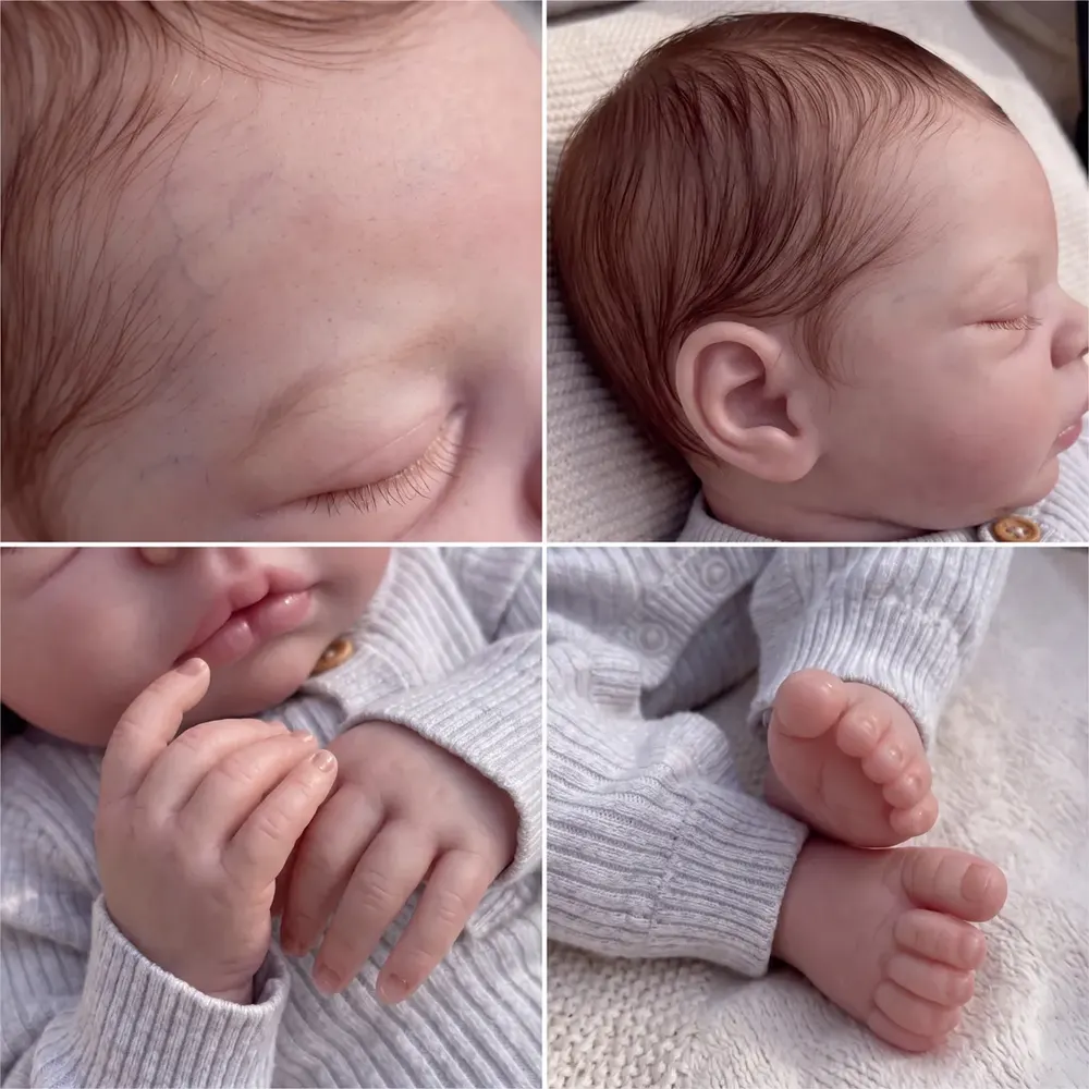 12"/16" Newborn Baby Full Body Silicone Doll with Smooth Touch and Realistic Baby – Nia, photograph 4