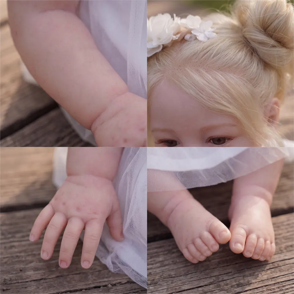 20" Heartbeat Breathing Reborn Baby Dolls Toddler Baby Girl – Miri, photograph 3