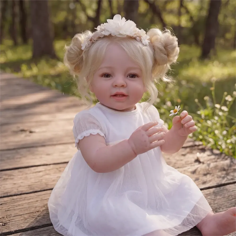 20" Heartbeat Breathing Reborn Baby Dolls Toddler Baby Girl – Miri, photograph 4