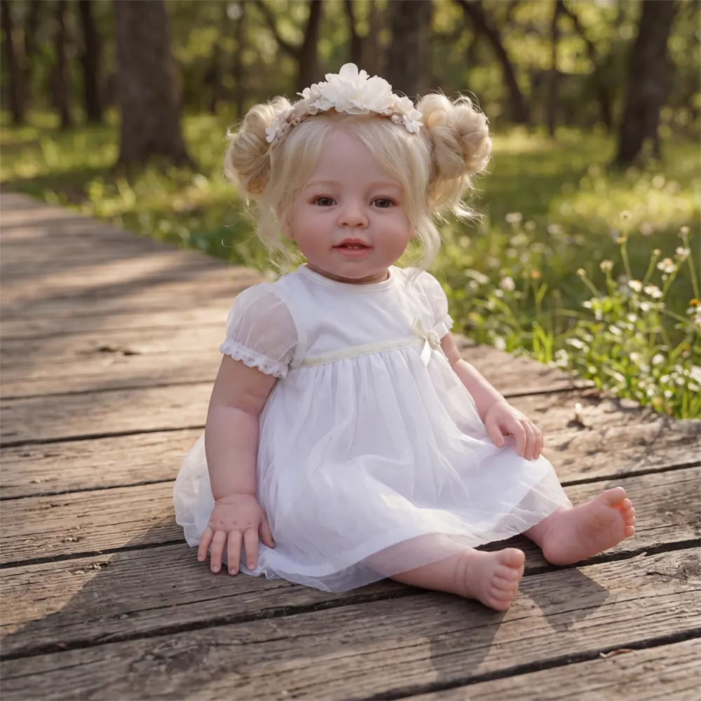 20" Heartbeat Breathing Reborn Baby Dolls Toddler Baby Girl – Miri, photograph 5