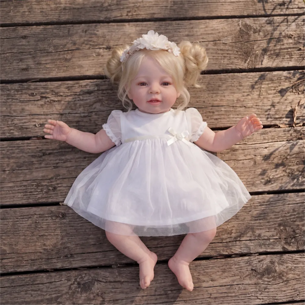 20" Heartbeat Breathing Reborn Baby Dolls Toddler Baby Girl – Miri, photograph 6