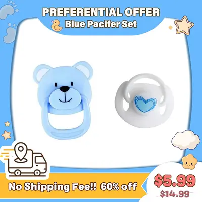 Blue Pacifier Set
