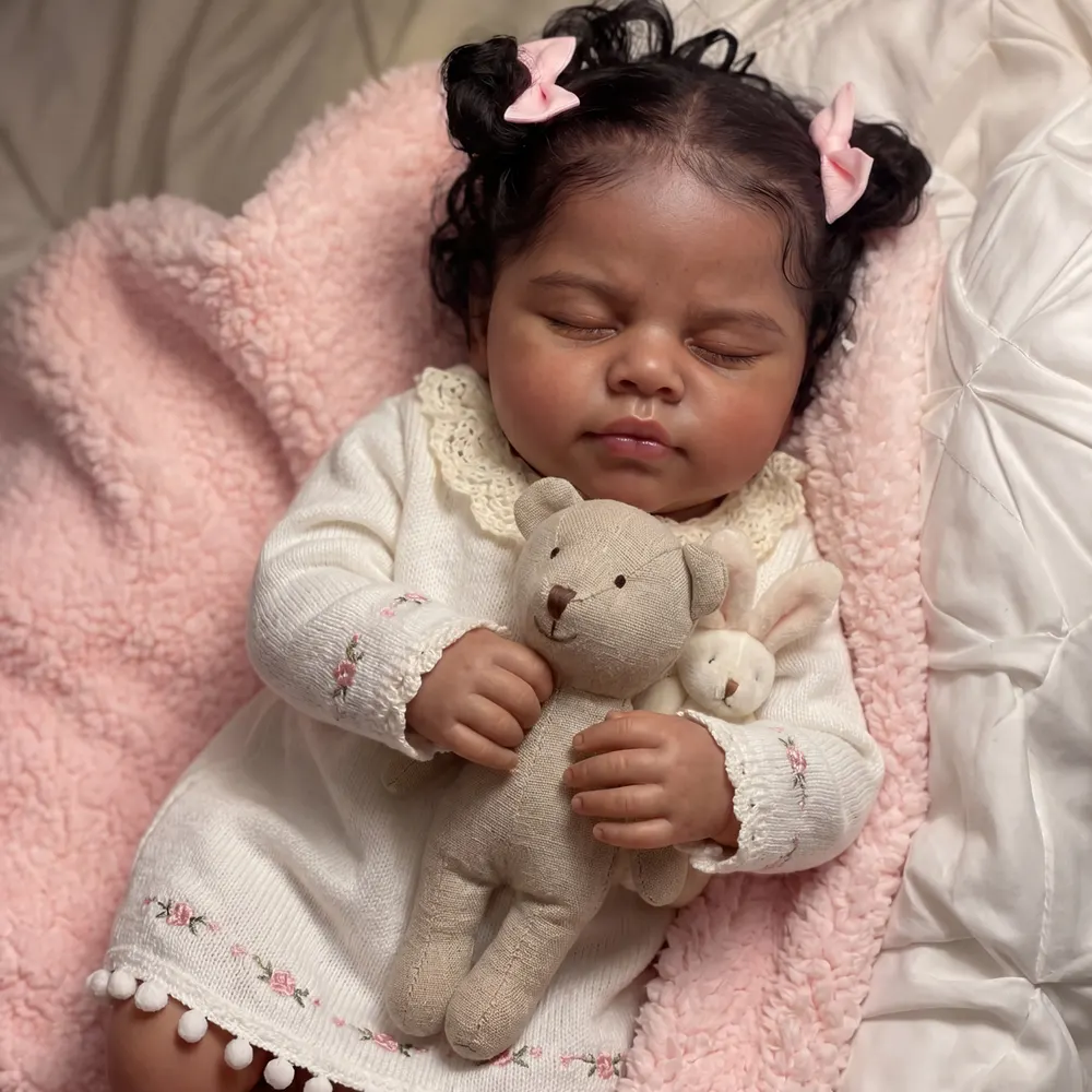 Realistic 20" African American Reborn Baby Girl Doll – Orlaith, Ideal Keepsake