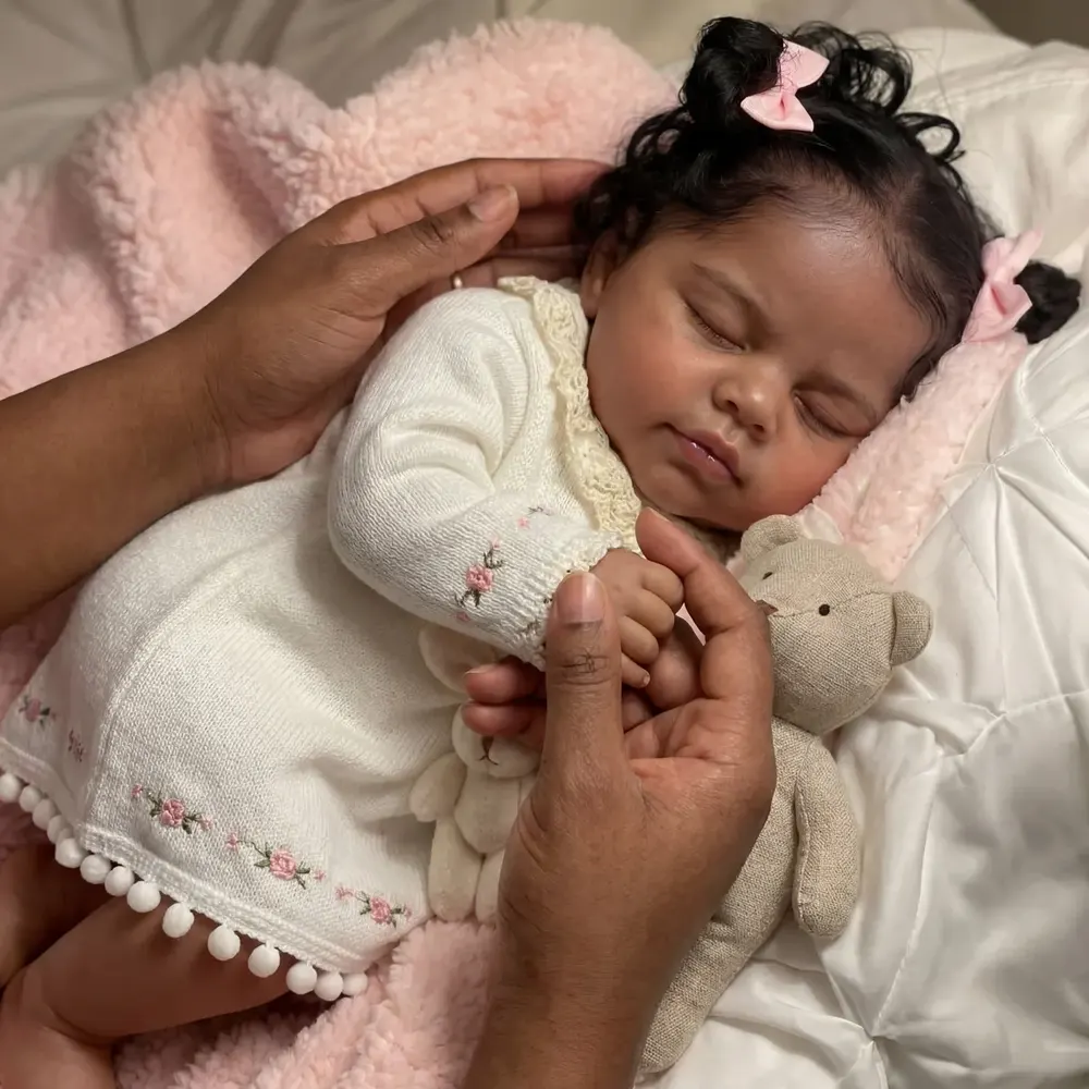 Realistic 20" African American Reborn Baby Girl Doll – Orlaith, Ideal Keepsake, photograph 3