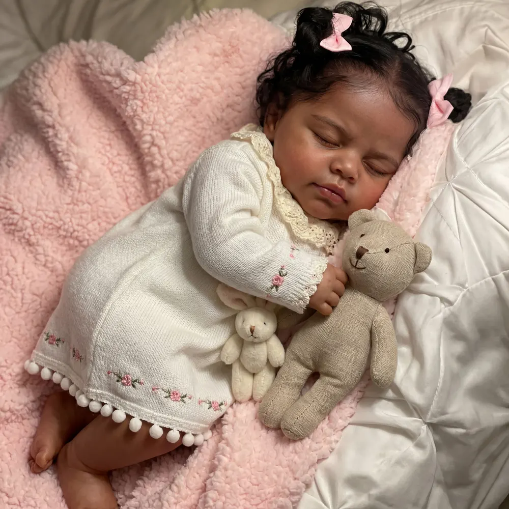 Realistic 20" African American Reborn Baby Girl Doll – Orlaith, Ideal Keepsake, photograph 4