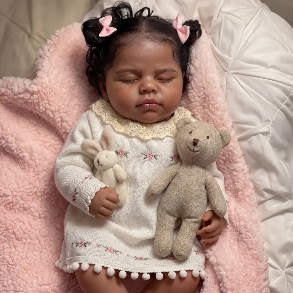 Realistic 20" African American Reborn Baby Girl Doll – Orlaith, Ideal Keepsake, photograph 5