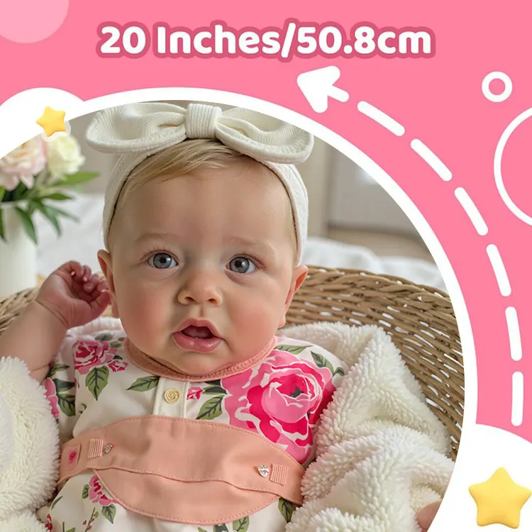 Realistic 20" Sweet Nohren Reborn Toddlers Baby Doll Girl, photograph 3