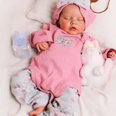Realistic Baby Dolls Boy with Soft Touch Body, 17" Heartbeat Breathing