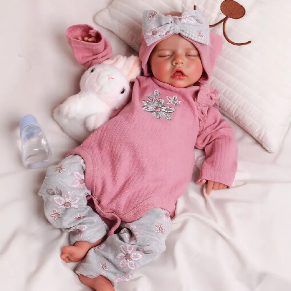 Realistic Baby Dolls Boy with Soft Touch Body, 17" Heartbeat Breathing, photograph 2