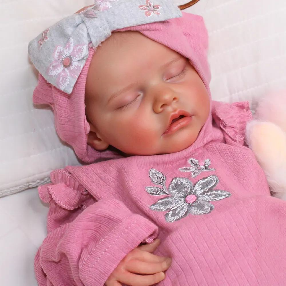 Realistic Baby Dolls Boy with Soft Touch Body, 17" Heartbeat Breathing, photograph 3