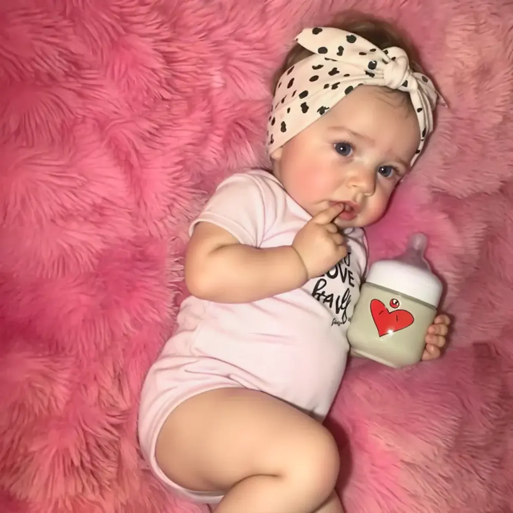 20" Touch Real Reborn Toddler Baby Doll Girl Blanco with Heartbeat and Sound, photograph 4