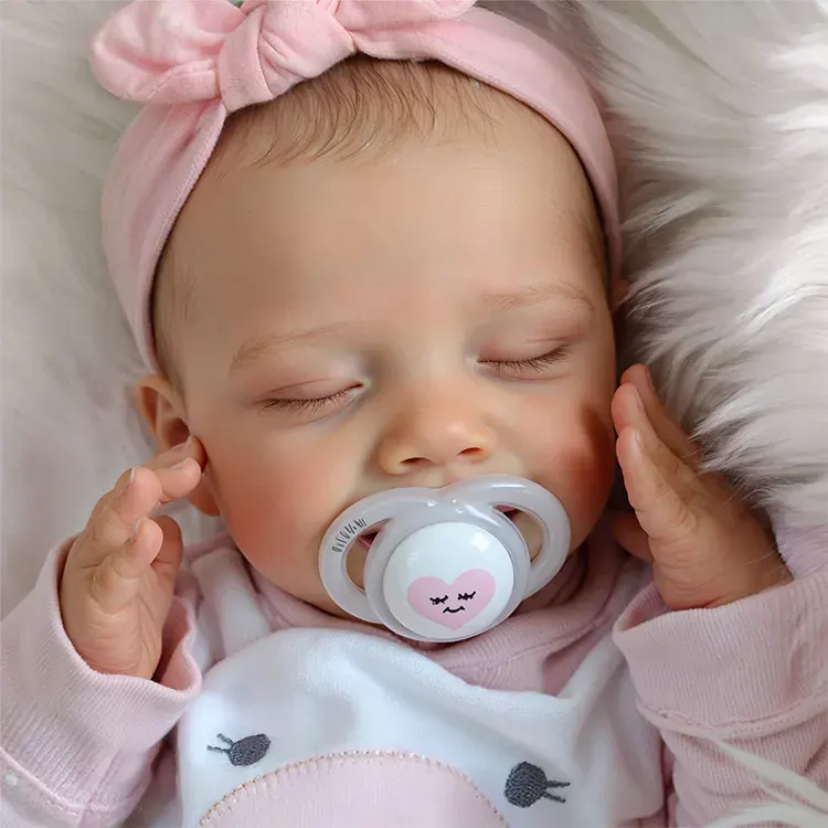 20" Theresa Truly Reborn Baby Girl Newborn Sleeping Doll with Heartbeat and Sound