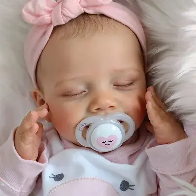 20" Theresa Truly Reborn Baby Girl Newborn Sleeping Doll with Heartbeat and Sound