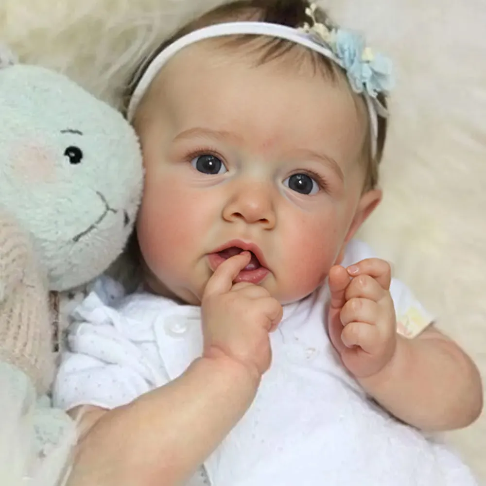 Heartbeat & Sound Realistic Reborn Baby Toddlers Girl Ellis 20" Lifelike Awake, photograph 3