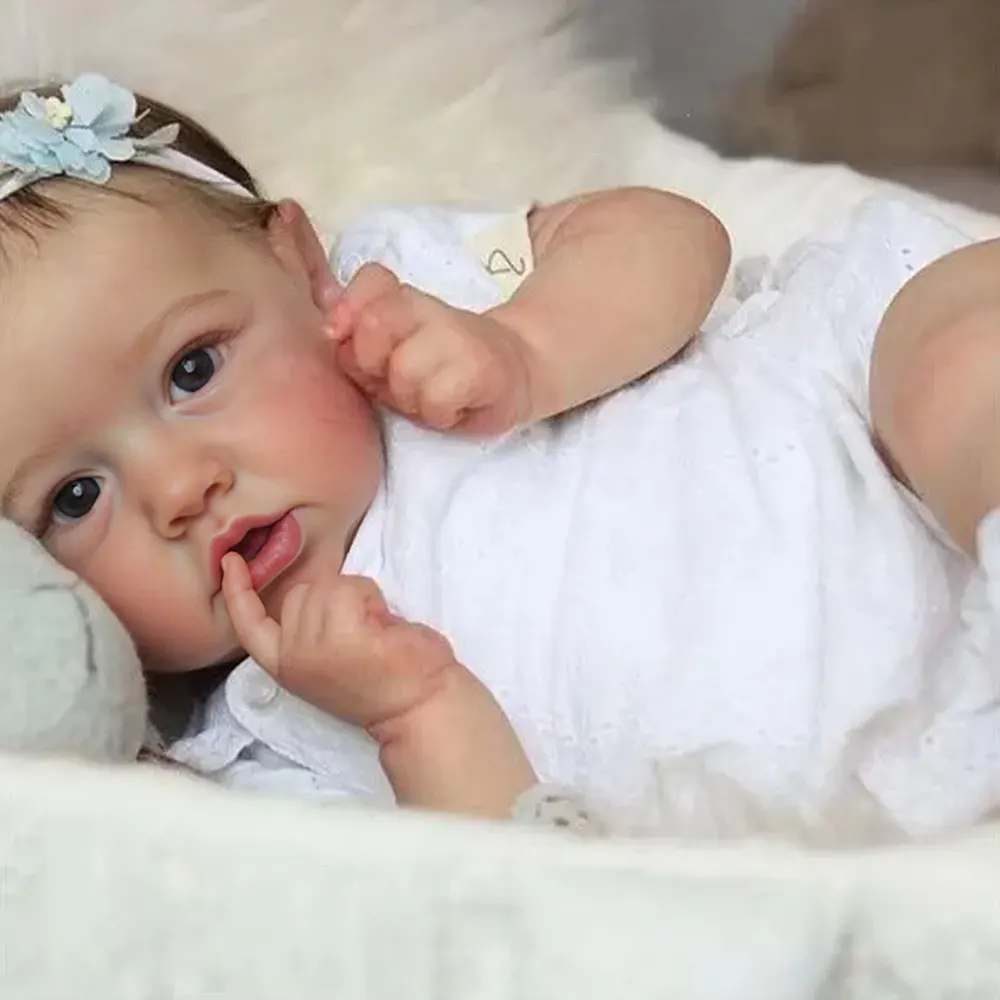 Heartbeat & Sound Realistic Reborn Baby Toddlers Girl Ellis 20" Lifelike Awake, photograph 5