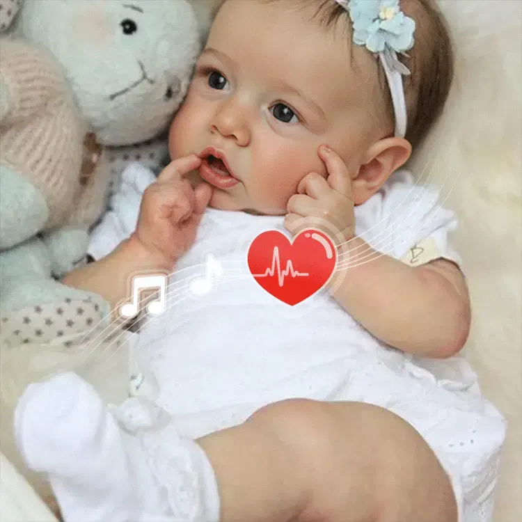 Heartbeat & Sound Realistic Reborn Baby Toddlers Girl Ellis 20" Lifelike Awake, photograph 6