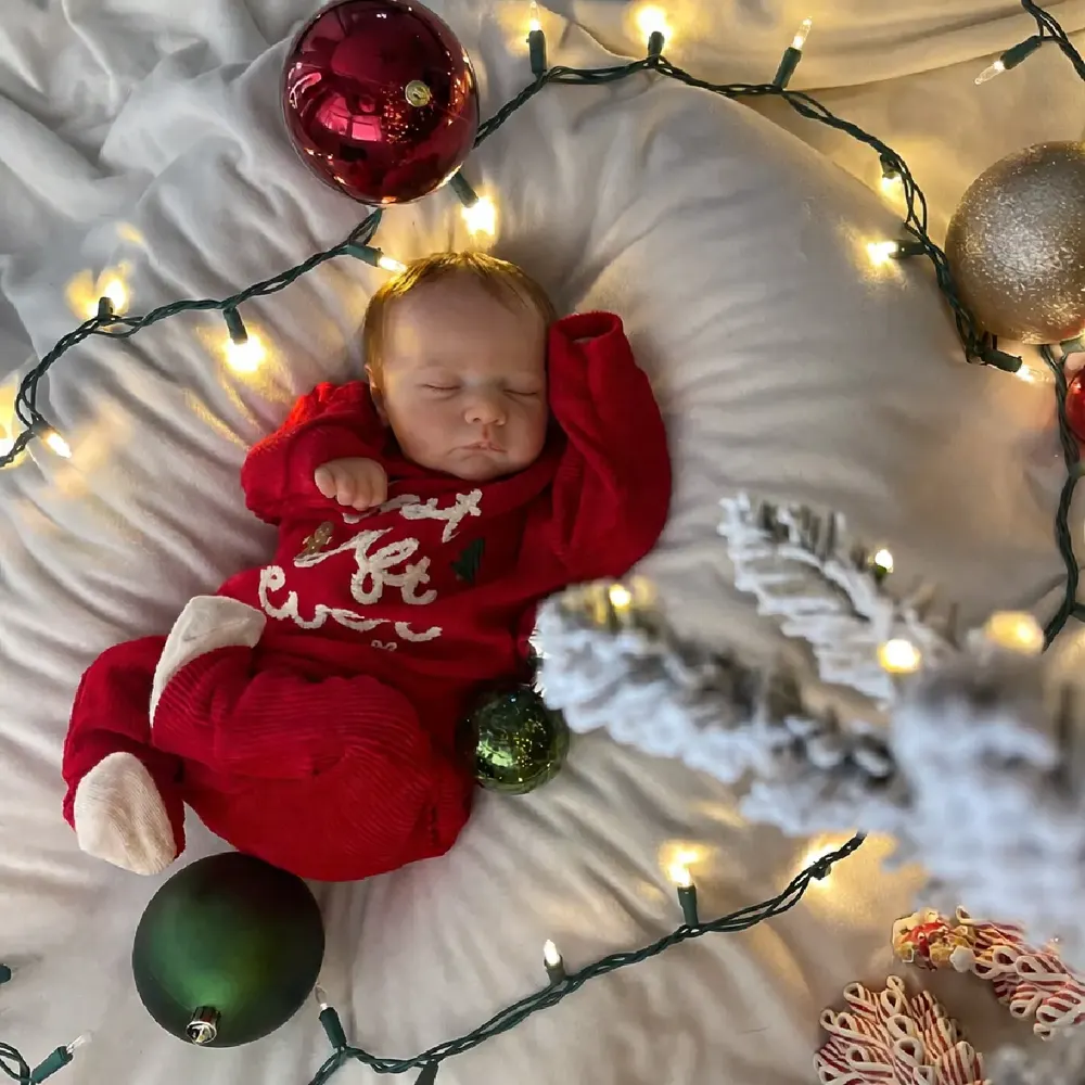 Realistic Reborn Boy Doll with Heartbeat Function, 20" Newborn Baby with Cute Tiny, photograph 2