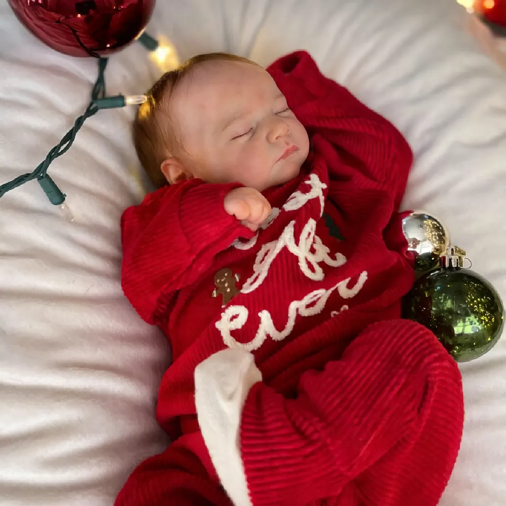 Realistic Reborn Boy Doll with Heartbeat Function, 20" Newborn Baby with Cute Tiny, photograph 3