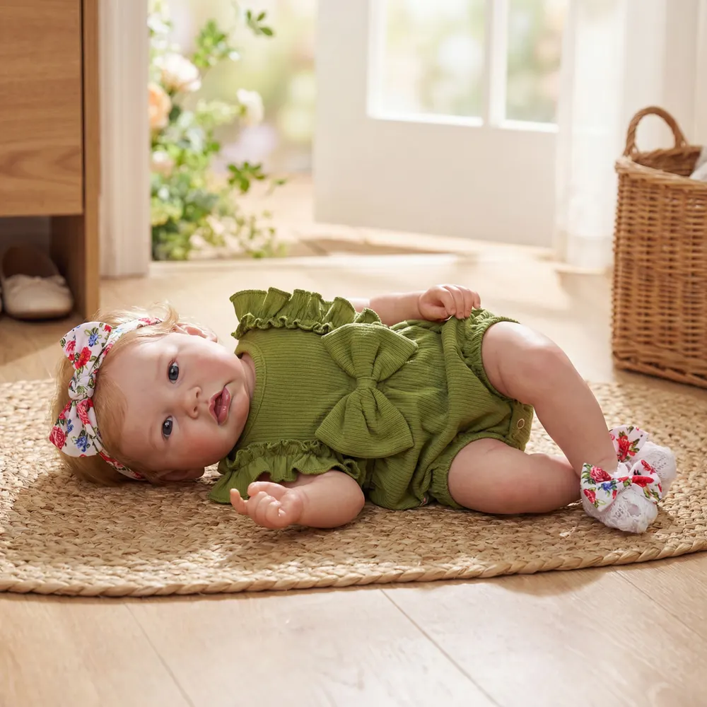 Realistic Reborn Girl Doll with Smooth Blonde Hair, 20" Toddlers with Opened Eyes