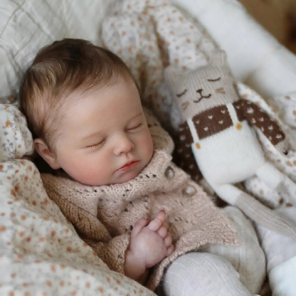 Realistic Silicone Baby Dolls with Realistic Baby Looking, 12"/16" Sleeping Reborn