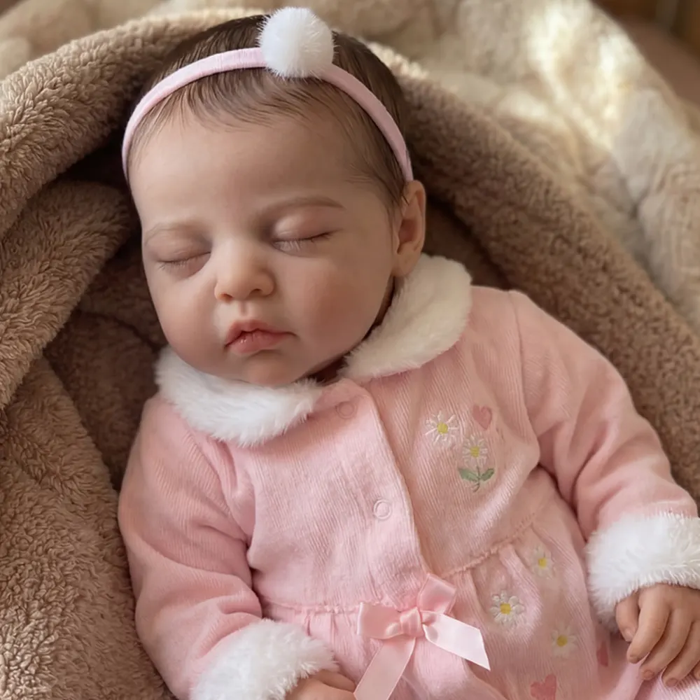 Reborn Baby Doll 17" Lifelike Soft Body Girl – Marcelline, photograph 2