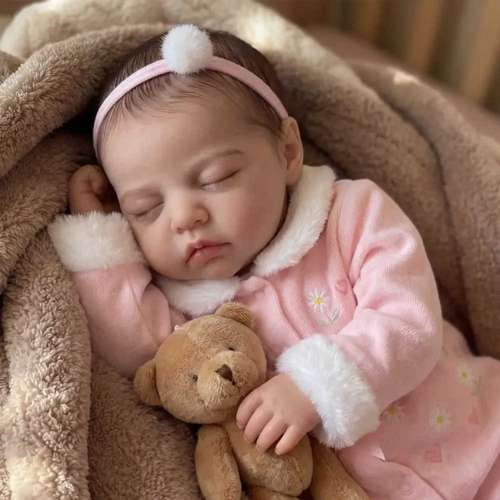 Reborn Baby Doll 17" Lifelike Soft Body Girl – Marcelline, photograph 3