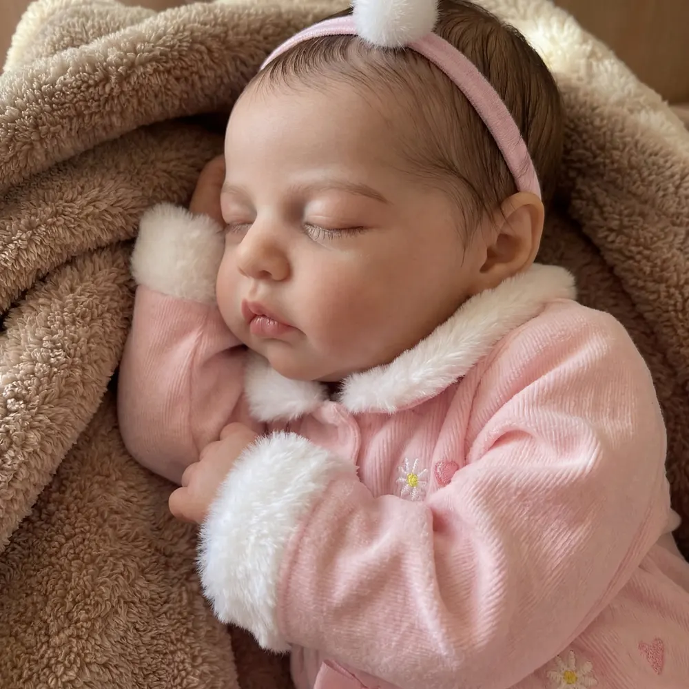 Reborn Baby Doll 17" Lifelike Soft Body Girl – Marcelline, photograph 4