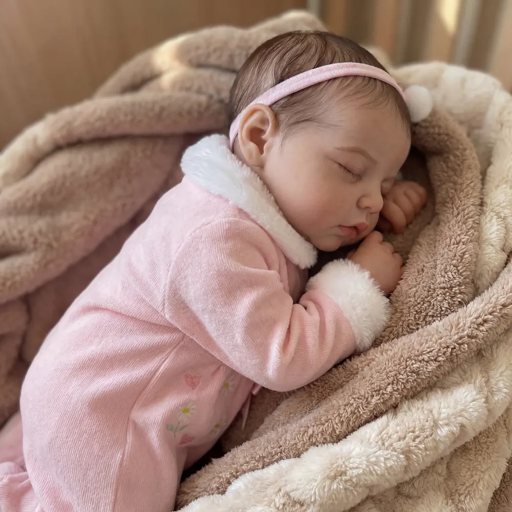 Reborn Baby Doll 17" Lifelike Soft Body Girl – Marcelline, photograph 5