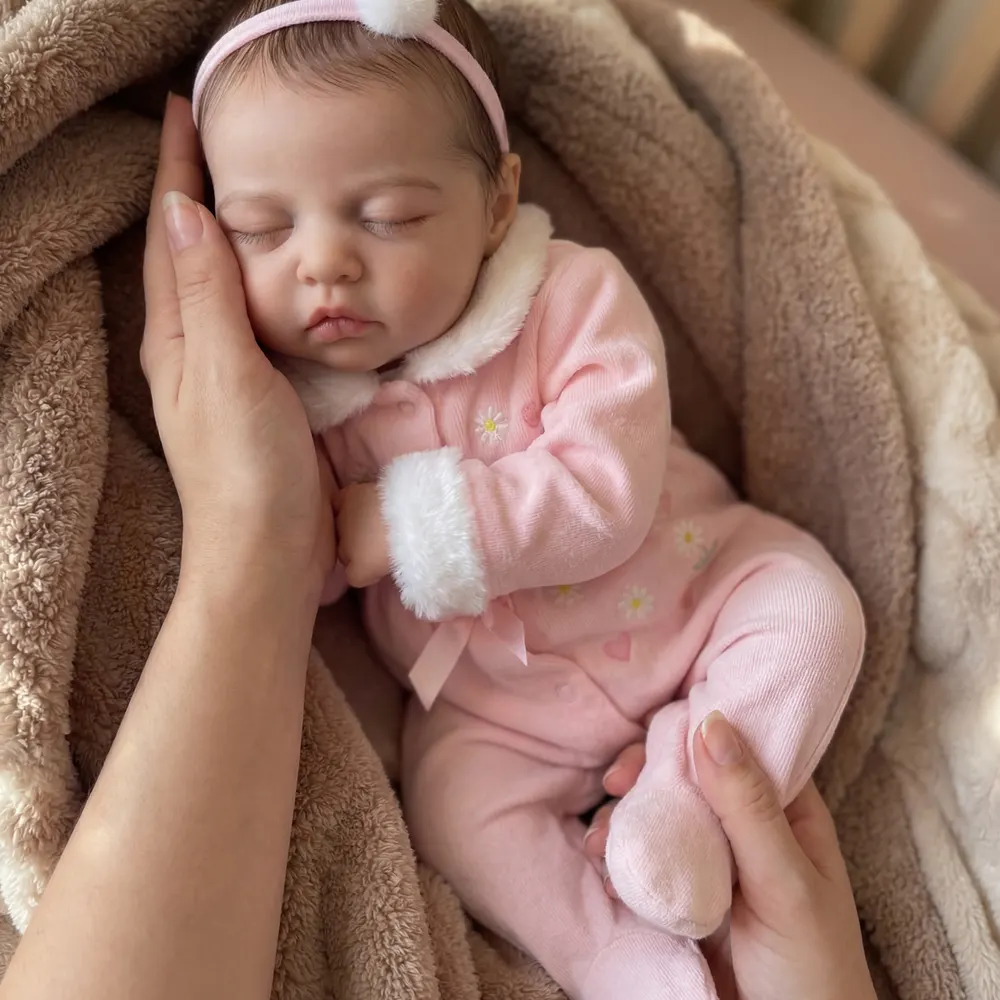 Reborn Baby Doll 17" Lifelike Soft Body Girl – Marcelline, photograph 6