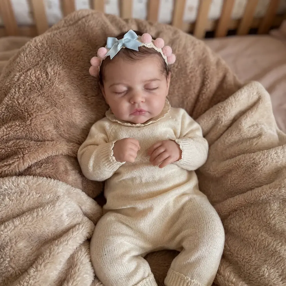 Reborn Baby Doll 17" Lifelike Soft Body Girl – Quenby, photograph 3