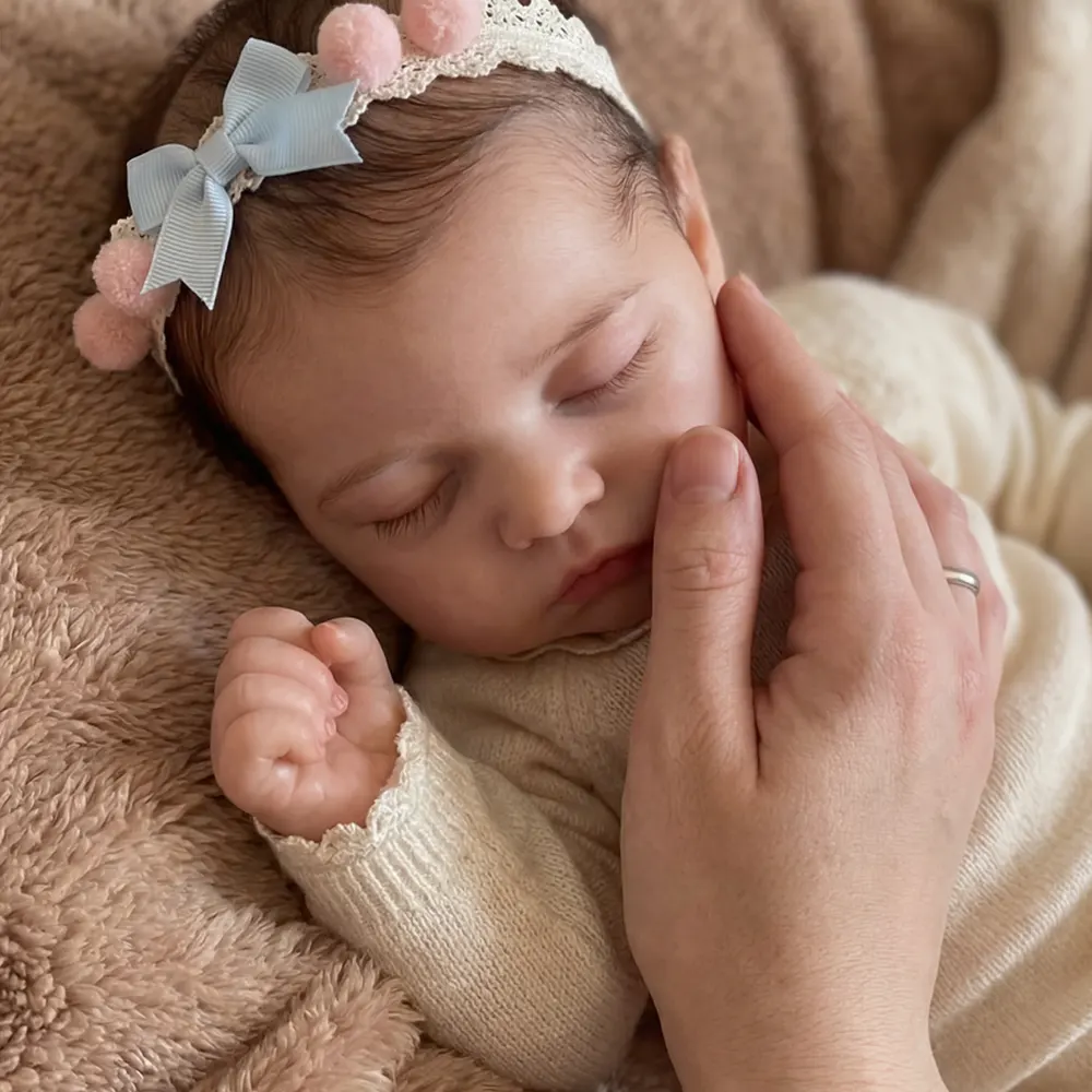 Reborn Baby Doll 17" Lifelike Soft Body Girl – Quenby, photograph 4