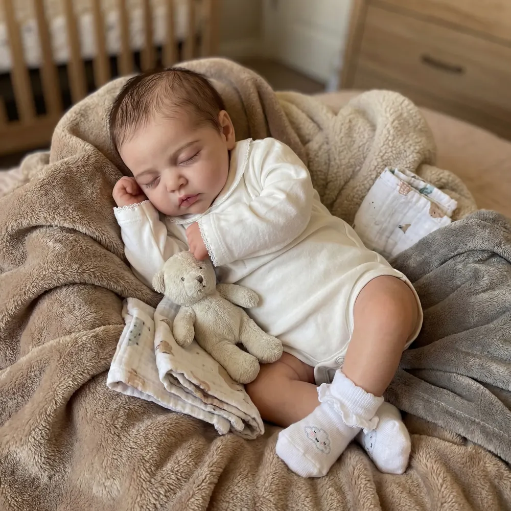 Reborn Baby Doll 17" Lifelike Soft Body Girl – Rumer, photograph 2