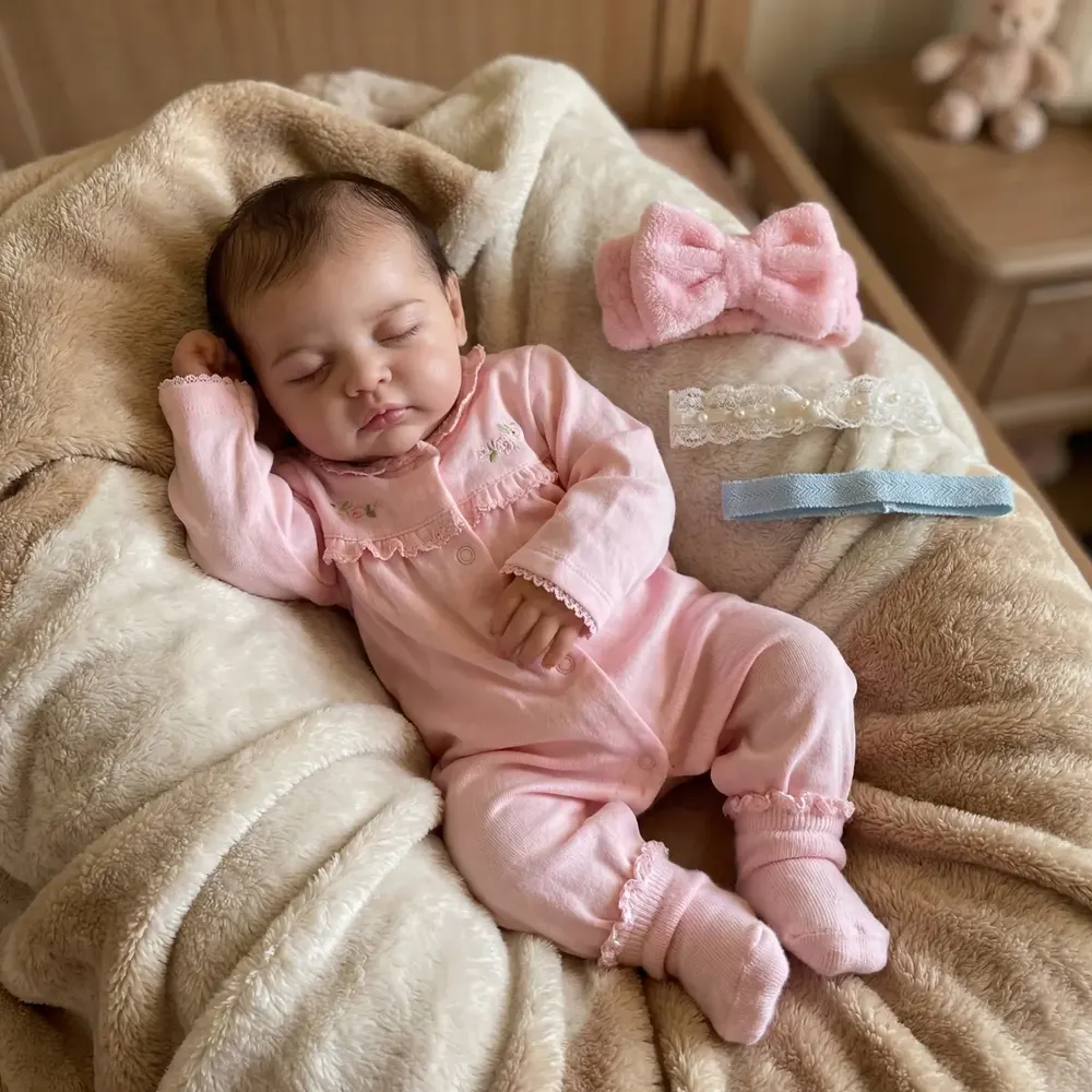 Reborn Baby Doll 17" Lifelike Soft Body Girl – Thais, photograph 3