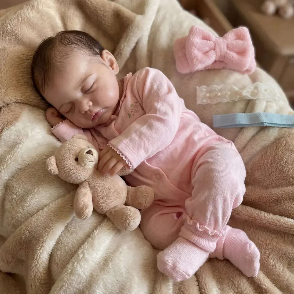 Reborn Baby Doll 17" Lifelike Soft Body Girl – Thais, photograph 4