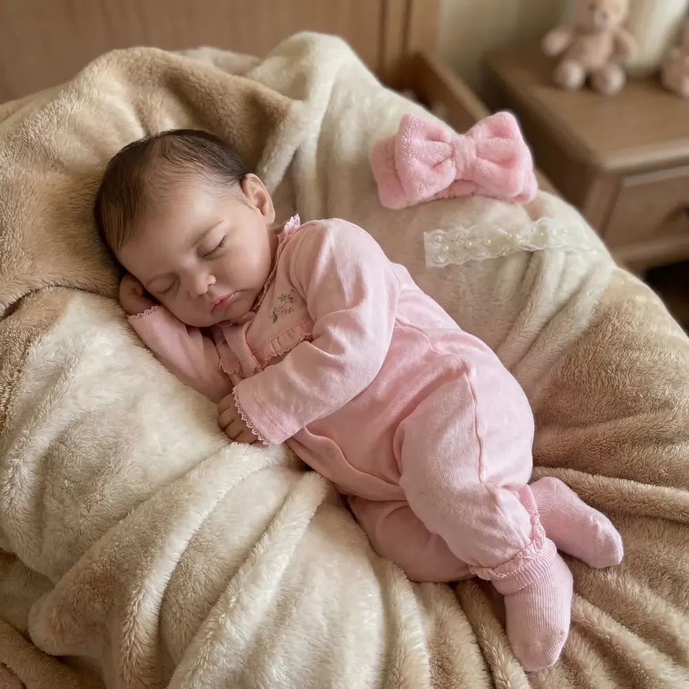 Reborn Baby Doll 17" Lifelike Soft Body Girl – Thais, photograph 5