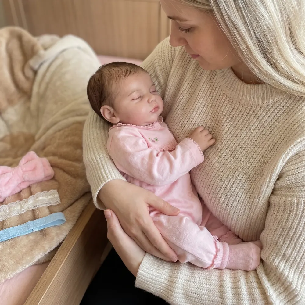 Reborn Baby Doll 17" Lifelike Soft Body Girl – Thais, photograph 6