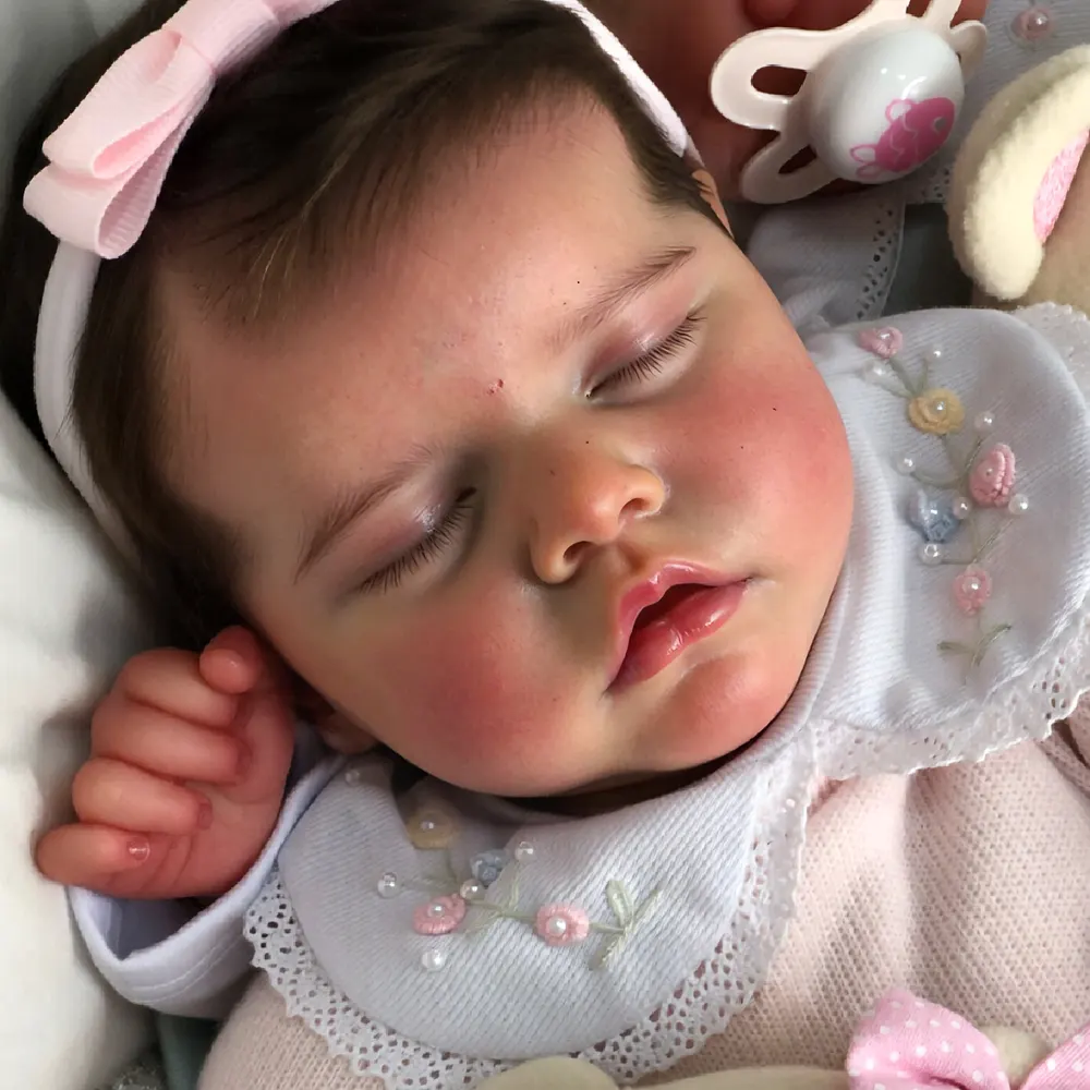 Reborn Baby Doll 17" Lifelike Soft Body Girl, Twins Sisters Fenella and Amabel, photograph 4