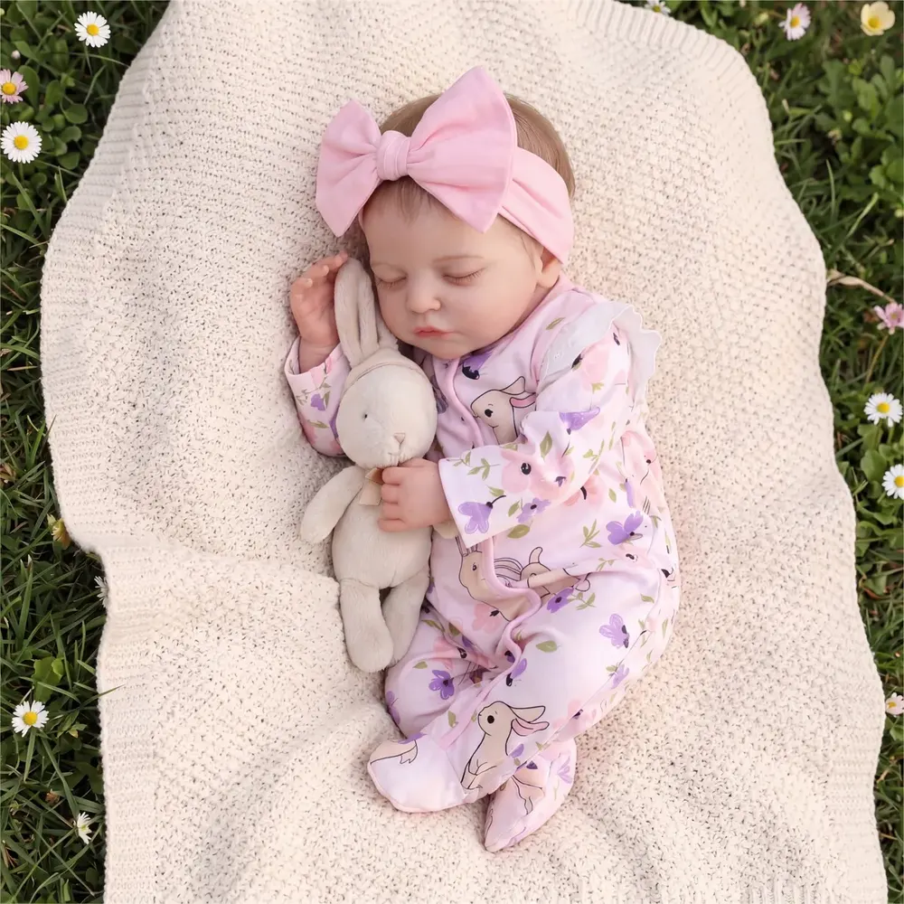 Reborn Baby Doll 20" Lovely Newborn Girl with Heartbeat Coos and Breathing Function – Macy, photograph 2