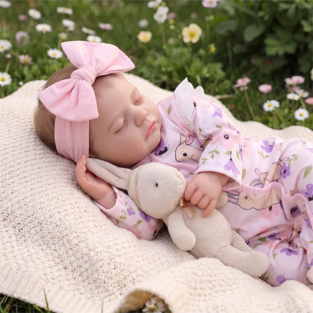 Reborn Baby Doll 20" Lovely Newborn Girl with Heartbeat Coos and Breathing Function – Macy, photograph 3