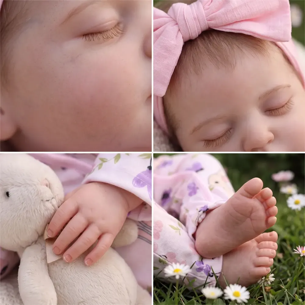 Reborn Baby Doll 20" Lovely Newborn Girl with Heartbeat Coos and Breathing Function – Macy, photograph 4