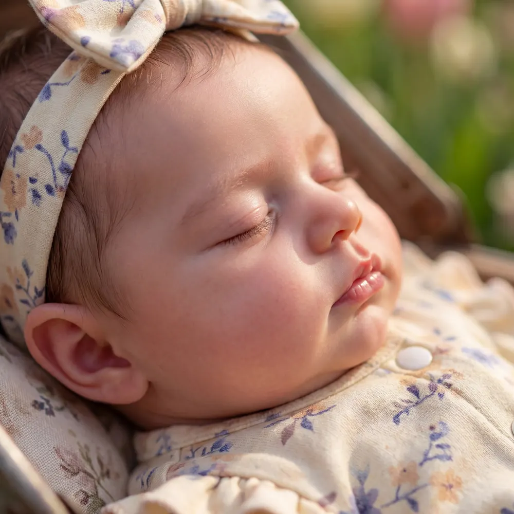 Reborn Baby Doll with Calm Sleeping Face, 20" Newborn Girl with Heartbeat and Breath, photograph 3