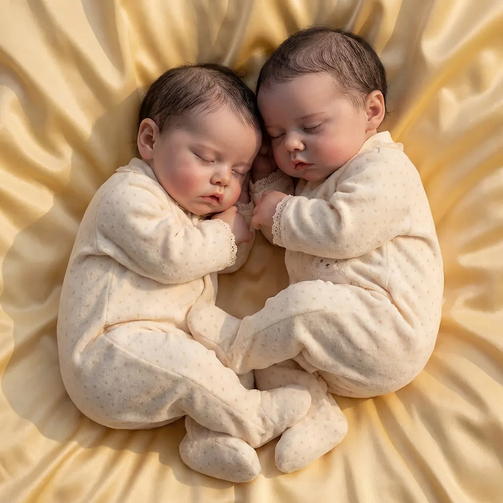 Reborn Baby Dolls 17" Newborn Girl with Sleeping Baby Appearance and Finely Rooted